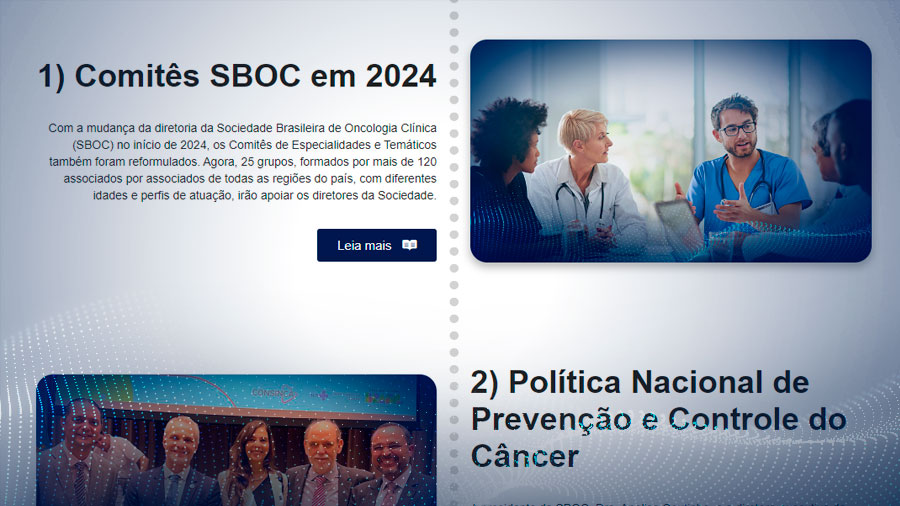 Confira linha do tempo com as principais ações da SBOC
